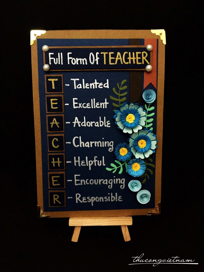 bộ nguyên liệu khung full form of teacher xanh